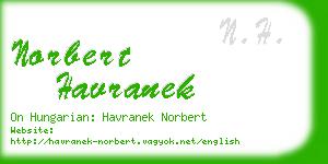 norbert havranek business card